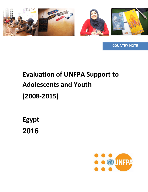 UNFPA Support to Adolescents and Youth