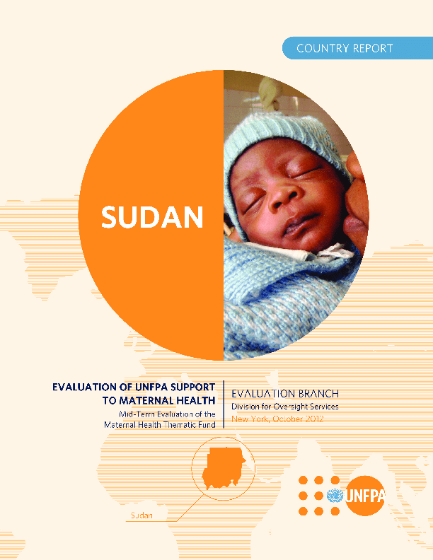 UNFPA Support to Maternal Health. Sudan Country Case Study