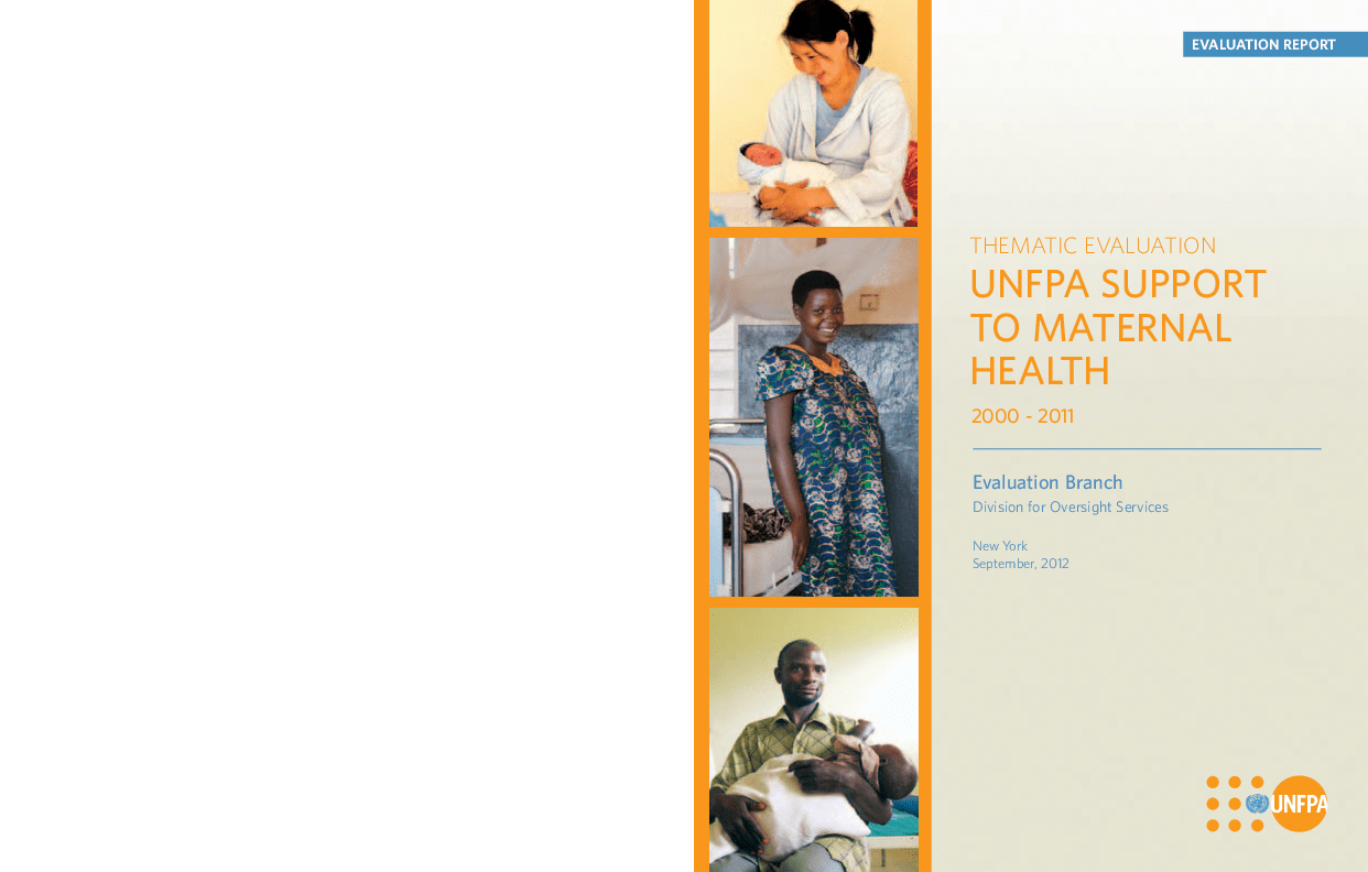 UNFPA Support to Maternal Health (2000-2011)