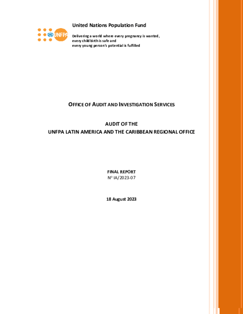 Audit of the UNFPA Latin America and the Caribbean Regional Office