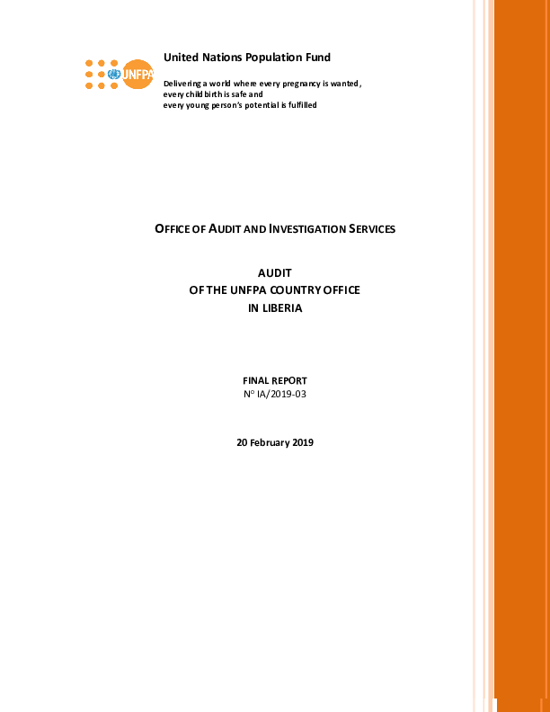 Audit of the UNFPA Country Office in Liberia