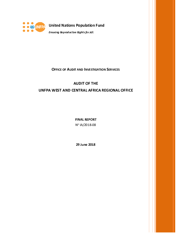 Audit of the UNFPA West and Central Africa Regional Office