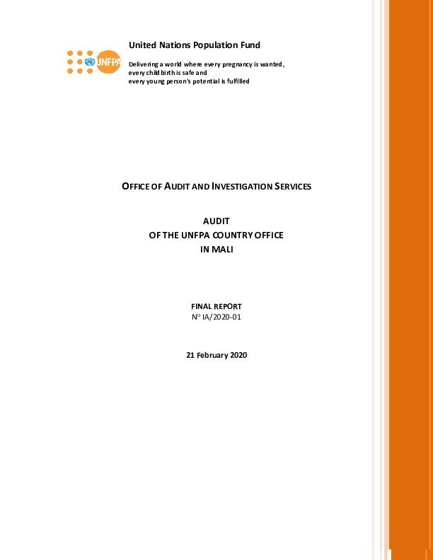Audit of the UNFPA Country Office in Mali