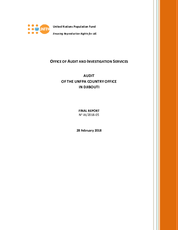 Audit of the UNFPA Country Office in Djibouti