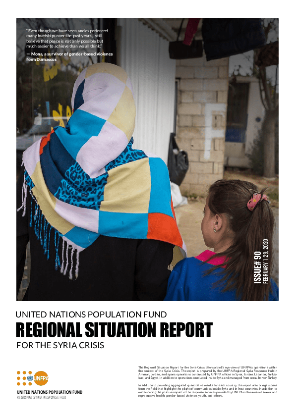 Regional Situation Report for Syria Crisis #90 February 2020