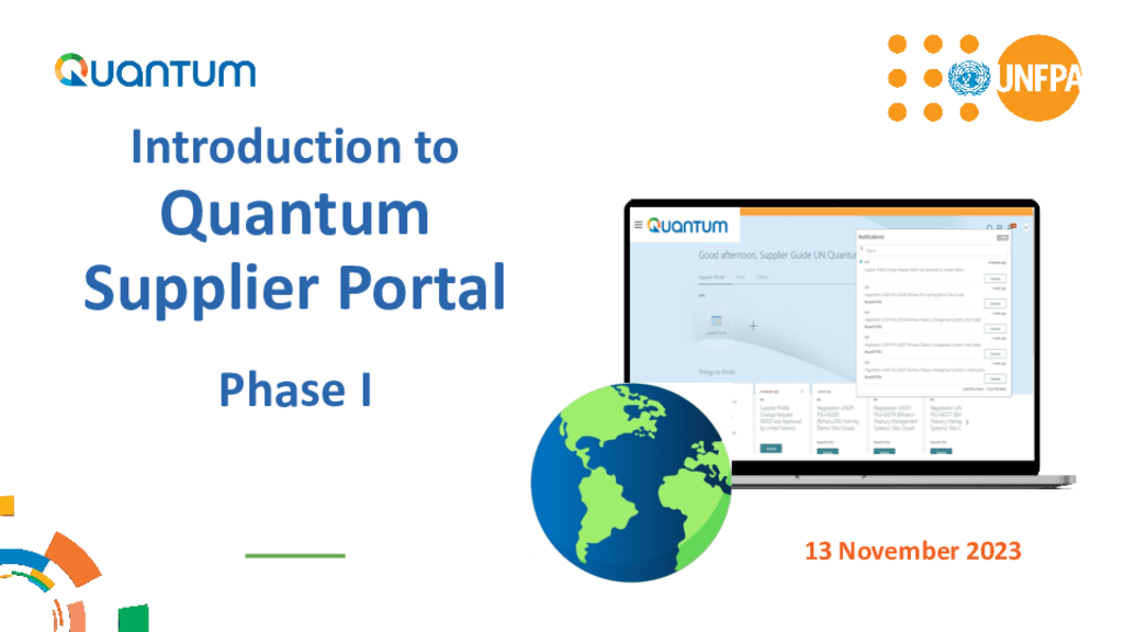 Quantum Supplier Portal Presentation
