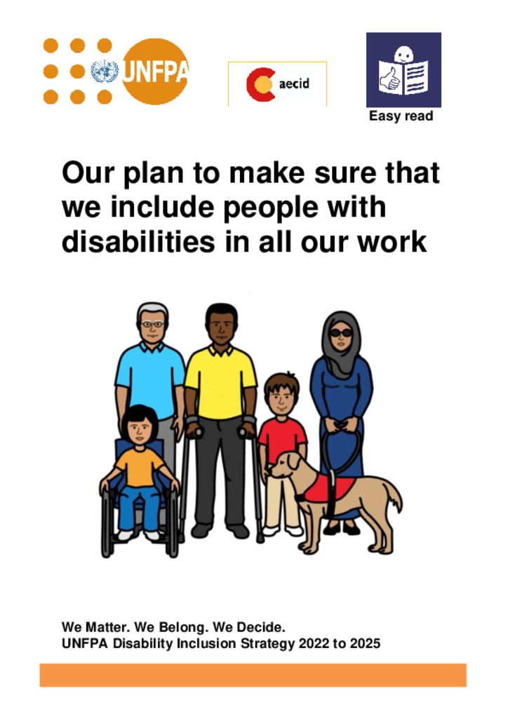 Easy Read: Our plan to make sure that we include people with disabilities in all our work