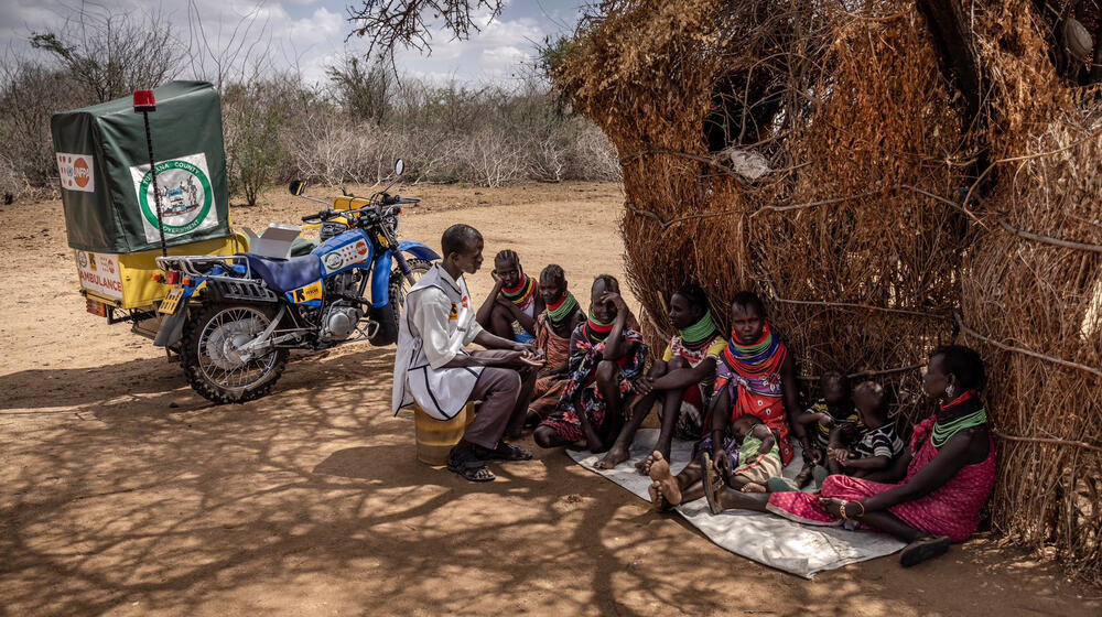 As drought tightens its grip on Kenya, a motorcycle ambulance is helping women…