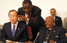 Ban Ki-moon and Archbishop Desmond Tutu