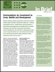 Contraception: An Investment in Lives, Health and Development
