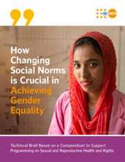 Technical Brief: How Changing Social Norms is Crucial in Achieving Gender Equality