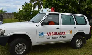 In this Comorian community, an ambulance horn is music to one’s…